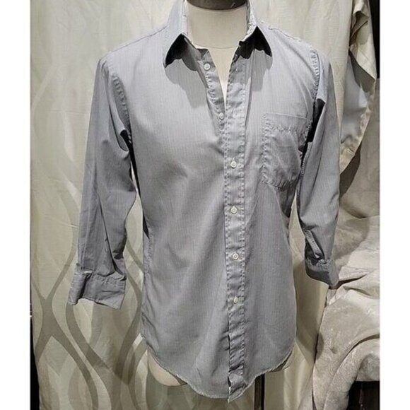 Christian Dior Other - Christian Dior Grey 90s Chambray Point Collar Casual Preppy Button Down